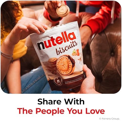 Nutella Biscuits Cookies Filled with Nutella Hazelnut Spread, Sweet Snack Pack, Holiday Christmas Cookies, 9.7 oz thumbnail 4