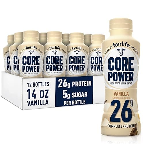 Core Power Protein Shake, Vanilla, 26g Bottle, 14oz, 12 Pack - Image 1
