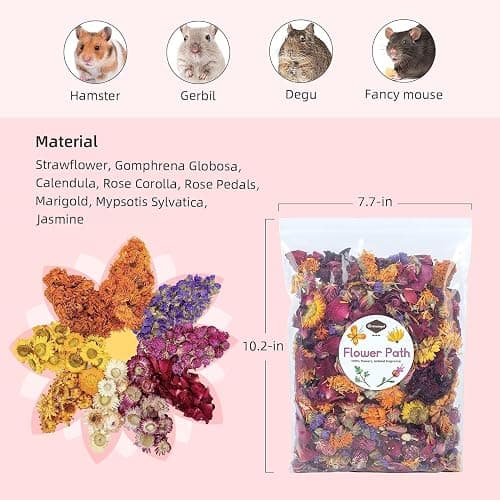 Niteangel Natural & Soft Hamster Bedding for Syrian Dwarf Hamsters Gerbils Mice Degus Bunny or Other Small-Sized Pet (Flowers Scent Path) thumbnail 2