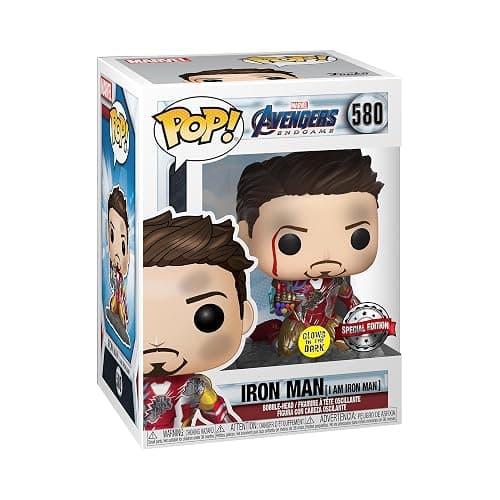 Funko Pop! Avengers Endgame: I Am Iron Man Glow-in-The-Dark Deluxe Vinyl Figure, Multicolored - Image 1