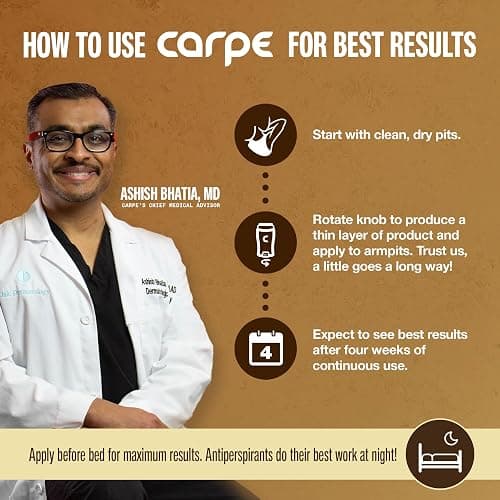 Carpe Underarm Antiperspirant Deodorant Advanced Sweat & Odor Protection Formula - Antiperspirant for Women & Men Helps to Combat Excessive Sweating with Odor Control - Coconut Vanilla thumbnail 8