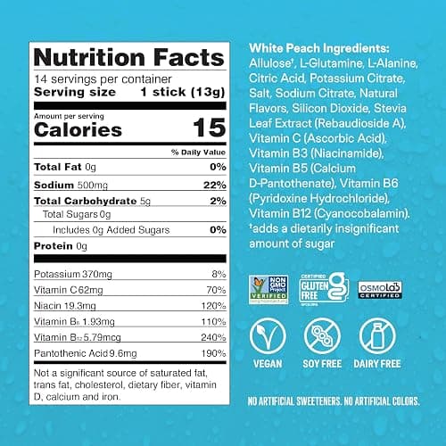 Liquid I.V.® Hydration Multiplier Sugar-Free - White Peach | Electrolyte Powder Drink Mix | 1 Pack (14 Servings) thumbnail 7