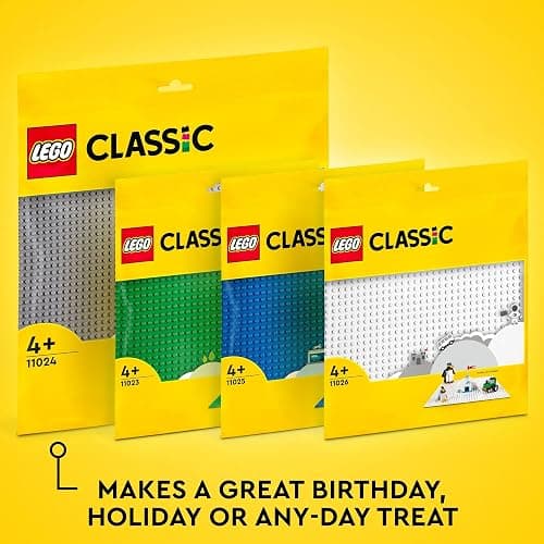 LEGO Classic Gray Baseplate Square 48x48 Stud Foundation to Build, Play, and Display Brick Creations, Great for City Streets, Castle, and Mountain Scenes, 11024 thumbnail 6