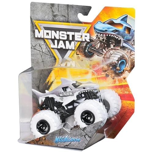 Monster Jam Megalodon Arctic Edition 1:64 Scale Die-Cast Monster Truck, Authentic Official Vehicle by Spin Master - Image 1