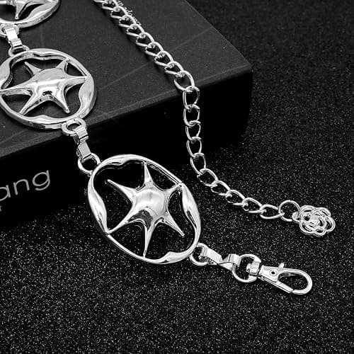 LIMHOO Women's Metal Waist Chain Belts Gold Silver Link Belt for Dresses thumbnail 5