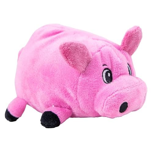 Outward Hound Fattiez Pig Plush Squeaky Dog Toy, Small - Image 1
