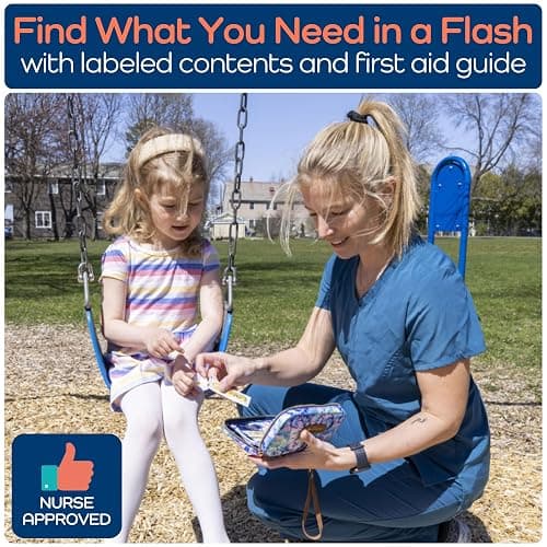 KeepGoing Travel First Aid Kit for Kids – 130 Pc. for Car, Home, Purse, Diaper Bag & Backpack with Latex-Free Bandages - Mini First Aid Kit Travel Size TSA-Approved thumbnail 8