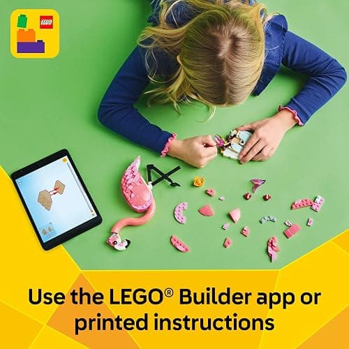 LEGO Creator 3 in 1 Wild Animals: Pink Flamingo Animal Building Toy - Building Toy with 3 Building Options, Pink Flamingo, Cockatoo, or Axolotl - Learning Toy for Kids, Ages 8+- 31170 thumbnail 6