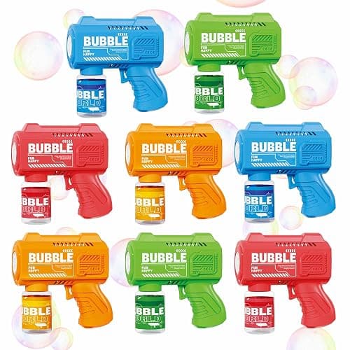 SmartYeen 8-Pack Automatic Bubble Gun,Bubble Machine Blower Outdoor Toys for Toddlers Ages 1-8 Gifts Wedding Party Favors - Image 1