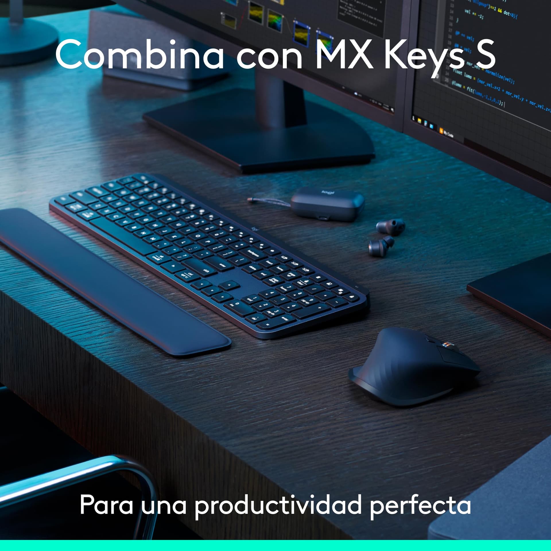 Logitech MX Master 3S Mouse Inalámbrico de Desempeño, Scrolling Ultra-rápido, 8K dpi, Seguimiento sobre Vidrio, Clics Silenciosos - Bluetooth Edition - Color Grafito Lite thumbnail 10