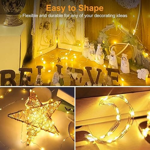 btfarm 18 Pack Fairy Lights Battery Operated [3 Modes], 7ft 20 Led Twinkle Lights Waterproof, Bulk Mini String Lights Battery Powered for Mason Jars Christmas Wedding Indoor, Warm White thumbnail 5