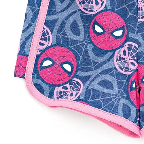 Marvel Spider-Man Girls Cosplay Tank Top and French Terry Dolphin Shorts Outfit Set Toddler to Big Kid Sizes (2T - 14-16) thumbnail 7