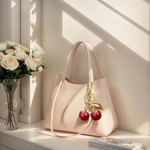 Cherry Keychain Bag Purse Charms For Handbags Cherry Accessories Mothers Day Birthday Ideas thumbnail 8