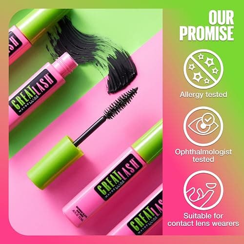 Maybelline Great Lash Washable Mascara Makeup, Volumizing Lash-Doubling Formula That Conditions As It Thickens, Very Black, 2 Count thumbnail 8