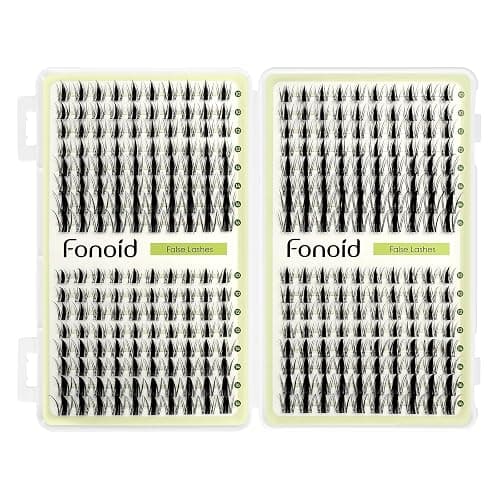 Fonoid Lash Clusters 320 Pcs Manga Lash Clusters 10-16mm Eyelash Clusters C Curl Cluster Eyelash Extensions Soft Comfortable Individual Lashes For DIY At Home（Manga A1) - Image 1