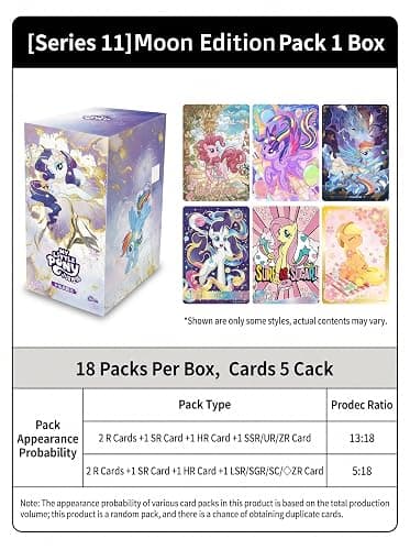 KAYOU My Little Pony Trading Cards Moon Edition Series 11 Collector Box 18 Booster Packs Rare Collectible Set [CN] thumbnail 9