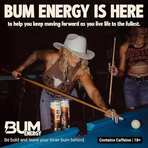 BUM Sugar-Free Energy Drink, Root Beer - Lightly Carbonated & No Artificial Colors, Natural Caffeine & Citicoline for Energy & Focus, Brain Boost & Workout Sports Beverage - 12 oz, Pack of 12 thumbnail 8