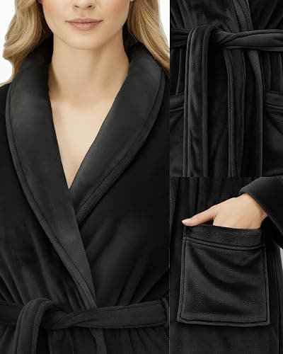 NY Threads Premium Womens Robe, Plush Fleece Long Bath Robe for Women, Fluffy Soft Women's Bathrobe thumbnail 3