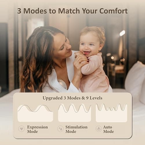 Nurseva Pro-90A Smart Hands Free Breast Pump – 2026 Upgrade, Wireless Double (2) Electric Wearable Breast Milk Pumps for Mom – 3D Multi-Modes & Levels – App Controlled, Portable, Discreet, BPA Free thumbnail 3