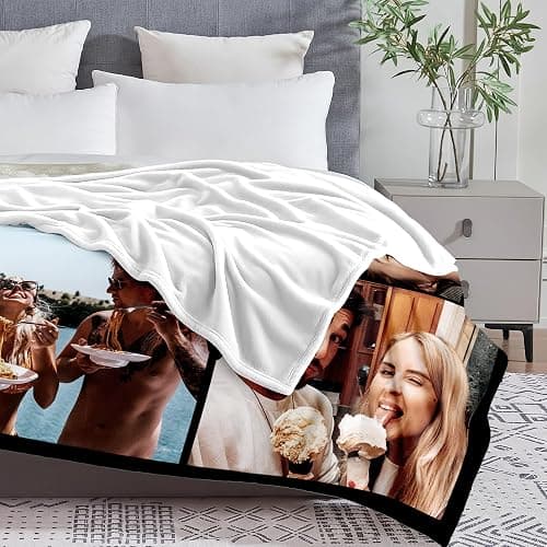 Yofair Ships Next Day, Custom Blanket with Picture Wedding Anniversary Valentines Day Gifts for Him Her Personalized Photo Blankets I Love You Couple Gift for Women Boyfriend Girlfriend Wife Husband thumbnail 5