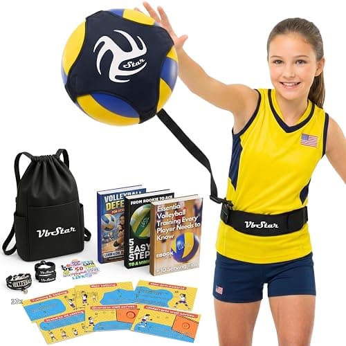 VbStar Volleyball Training Equipment Aid - Practice Your Serving, Setting & Spiking with Ease, Great Solo Serve & Spike Trainer for Beginners & Pro, Perfect Volleyball Gift - Image 1