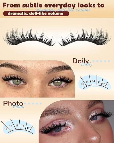 TOOCHUNAG Lash Clusters Kit 12-18mm Manga Eyelash Clusters Kit 144pcs Thick Anime Lashes Clusters Volume Individual Lash Extension Kit Spiky Cluster Eyelashes Extensions with Lash Bond,Seal,Tweezers thumbnail 3