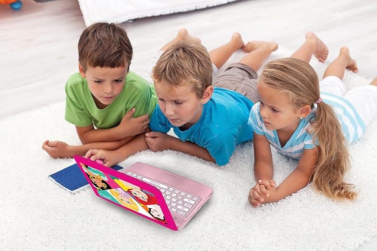 Lexibook Disney Princess - Educational and Bilingual Laptop Spanish/English - Girls Toy with 124 Activities to Learn, Play Games and Music - Pink JC598DPi2 thumbnail 2