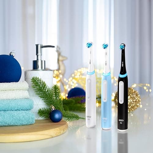 Oral-B iO Deep Clean Rechargeable Electric Powered Toothbrush, Black with iO Series 3 Limited, 2 Brush Heads and Travel Case - Pressure Sensor to Protect Gums - 3 Cleaning Settings - 2 Minute Timer thumbnail 3
