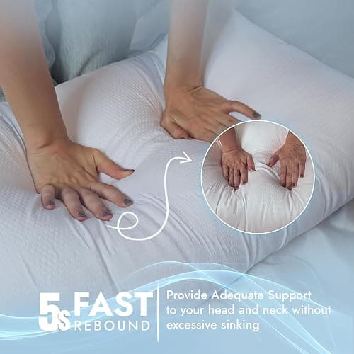 Adam Home Premium Pillows 4 Pack Hotel Quality with Breathable Cover – Bouncy Side Sleeper Pillow for Neck and Shoulder Pain – Quick Rebound & Dust Proof Hotel Pillows, Made in UK, (48x74 cm) thumbnail 8