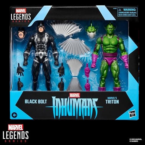 Marvel Legends Series Inhumans Black Bolt & Triton Two-Pack, 2 Fantastic Four Comics-Inspired Collectible 6-Inch Scale Action Figures thumbnail 14