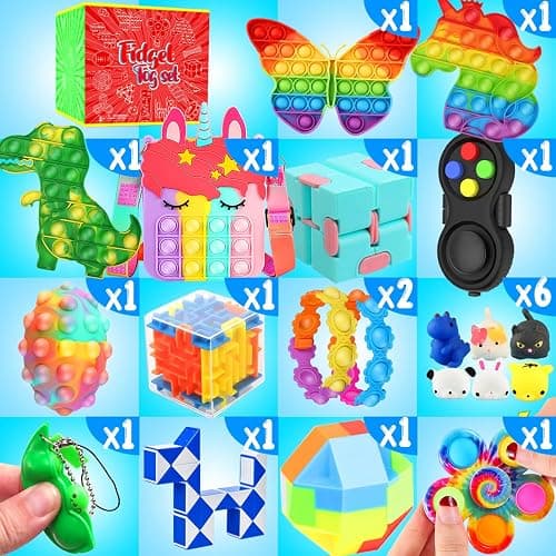 Fidget Toys, 126 Pack Party Favors for Kids 8-12 4-8, Sensory Toys Bulk Autism Autistic, Treasure Box Toys for Classroom, Stocking Stuffers, Goodie Bag Stuffers, Christmas Birthday Gifts Prizes thumbnail 2