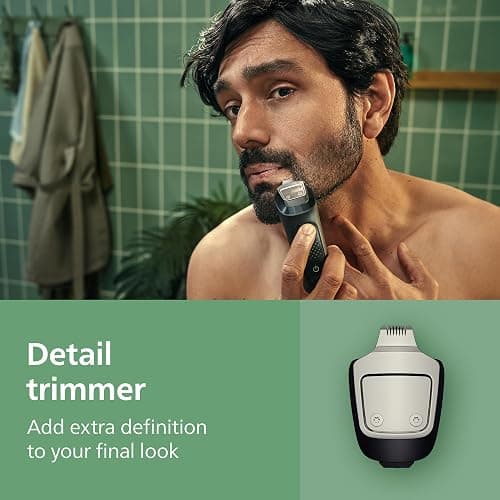 Norelco Philips All-in-One 3000 Series 13 in 1 Trimmer for Men, Beard Trimmer & Head Hair Clipper, Full Metal Self-Sharpening Blades & 8 Length Settings, MG3939/50 thumbnail 5