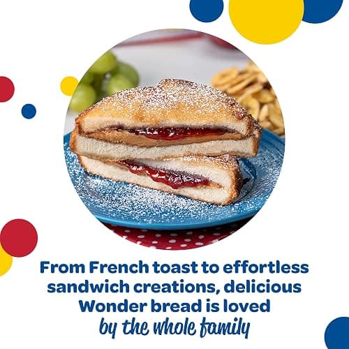 Wonder Bread Classic White Sandwich Bread, Sliced White Bread, 20 Oz Loaf thumbnail 8