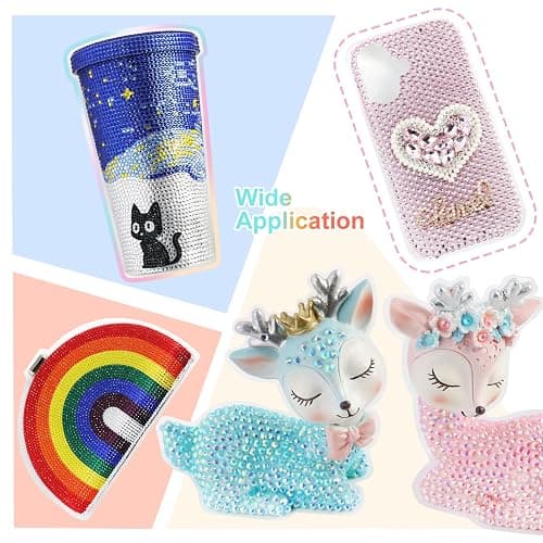 ELEEGEM Bedazzling Kit with Resin Rhinestones, 32,000 pcs 40 Colors 3 mm Flatback Jelly Gems Bedazzler Set & B7000 Glue, DIY Nails, Shoes, Mugs, Books, Crafts & Diamond Art thumbnail 5