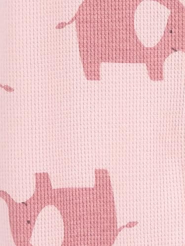 Simple Joys by Carter's Baby-Girls 2-Pack 2-Way Zip Thermal Footed Sleep and PlayBaby and Toddler Sleepers - Preemie - Pink Elephant/White Floral thumbnail 4