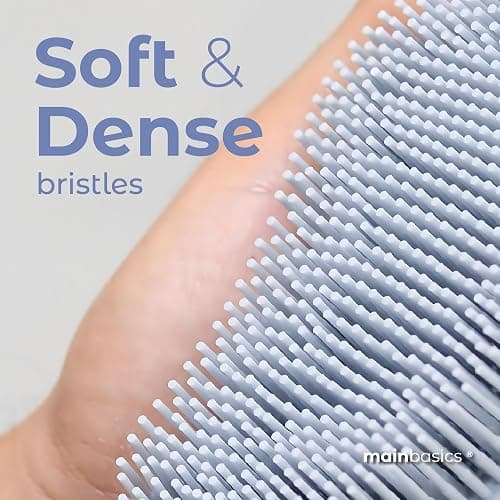 MainBasics Silicone Body Scrubber Dual-Sided Shower Loofah and Scalp Scrubber (Frosted Sky, Scalp) thumbnail 3