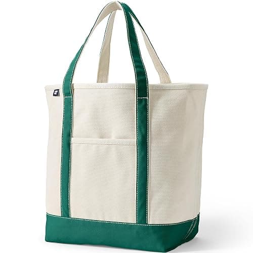 Lands' End Open Top Canvas Tote Bag - Image 1