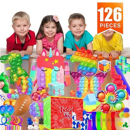 Fidget Toys, 126 Pack Party Favors for Kids 8-12 4-8, Sensory Toys Bulk Autism Autistic, Treasure Box Toys for Classroom, Stocking Stuffers, Goodie Bag Stuffers, Christmas Birthday Gifts Prizes thumbnail 5