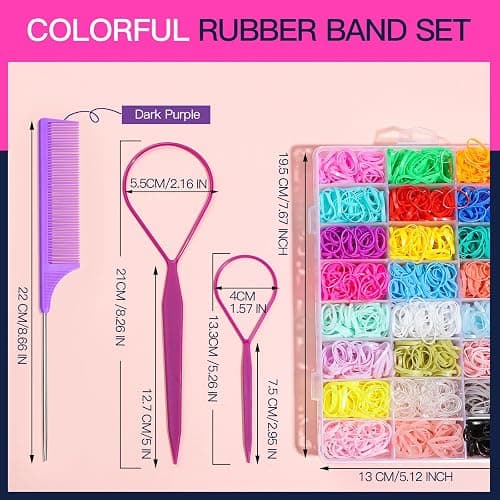 YGDZ Elastic Hair Bands, Colorful Toddler Hair Accessories for Girls, Baby, Mini Rubber Bands for Hair, Small Hair Ties Set, Christmas Stuffers Xmas Gift, Hair Accessories for Teen Girls, Kids thumbnail 3