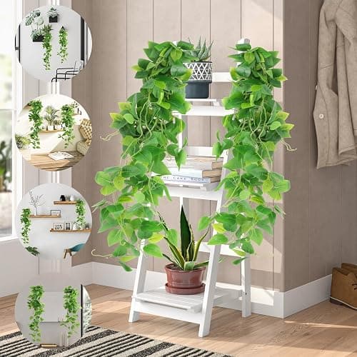 VFANDV 2 Pièces Plante Artificielle Tombante, 105CM Plantes Artificielles Suspendues Feuilles D'eucalyptus, Plantes Artificielles Interieur pour la Maison Jardin Intérieur Décoration Extérieure thumbnail 6