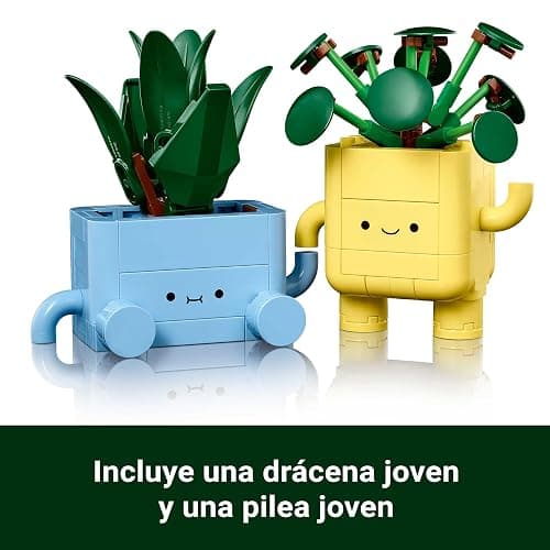 LEGO Botanicals Plantas Felices - Decoración para Estantería y Dormitorio Juvenil - Juguete con 2 Plantas Artificiales de Colores y Caras de Dibujos Animados - Regalo para Niñas de 9+ Años 10349 thumbnail 6