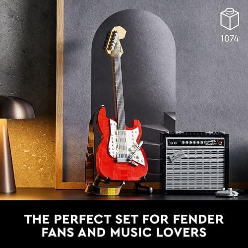 LEGO Ideas Fender Stratocaster 21329 DIY Guitar Model Building Set for Music Lovers, Complete with 65 Princeton Reverb Amplifier & Authentic Accessories, Perfect Way to Rock Gift Giving thumbnail 2