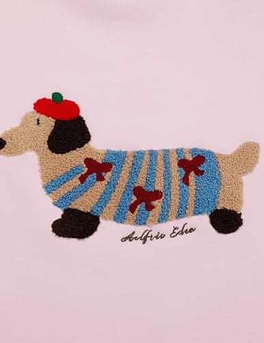 Aelfric Eden Cartoon Dog Hoodie Couple Hooded Sweatshirt Long Sleeve Pullover Oversized Hoodies 2026 Outfits thumbnail 3