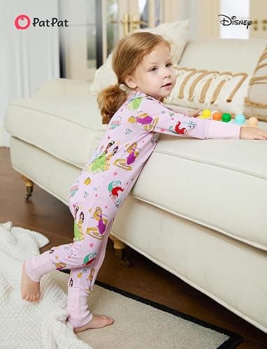 Disney Baby Viscose Made from Bamboo 2-Way Zipper Footie Outfit NB to Inf thumbnail 3