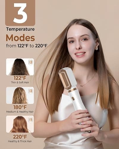 6 in 1 Blow Dryer Brush, Detachable Hair Dryer Brush Air Curler Air Styler Wrap, Curly Twist Hot Curling Iron, Blow Dryer Hot Styler Negative Ion, Travel Hair Styling Tool thumbnail 3
