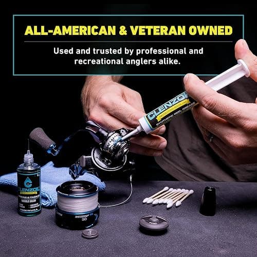 CLENZOIL Marine & Tackle Reel Care Kit - with Fishing Reel Oil & Grease - All-in-One Cleaning Kit - for Freshwater & Saltwater Reels - Fish Reel Maintenance Kit thumbnail 6