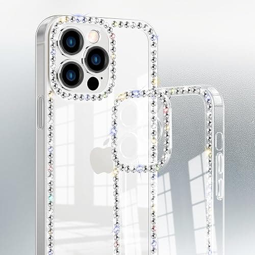 VAOXTY Compatible with iPhone 15 Case Clear Bling Diamond Rhinestone Cute for Girls Women Girly Case Glitter Shiny Sparkle Gem Design Soft Silicone Luxury Fashion Protective 3D Phone Case thumbnail 4