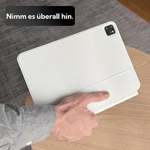 Seagtigau Magic Keyboard Case für iPad Air 11 Zoll (M4/M3/M2, 2026/2025/2024), Pro 11 (4./3./2./1. Gen) & Air 5./4. Gen 10,9", Magnetisches Tastaturgehäuse mit Trackpad, QWERTZ thumbnail 5
