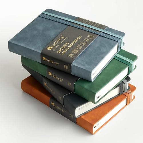 &And Per Se Lined Journal Notebook, 365 Pages, A5, 5.7'' x 8'' 100GSM Thick Paper, Journals for Writing, Hardcover Notebooks for Women Men (Black) thumbnail 6