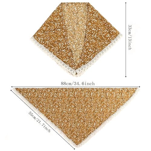 Molans 3Pcs Floral Head Scarf, Chiffon Hair Bandanas, Hair Scarf for Women | Vintage Boho Hair Kerchief, Triangle HeadBands for Girl, Soft & Breathable, Versatile for Curly Hair, Yoga thumbnail 2